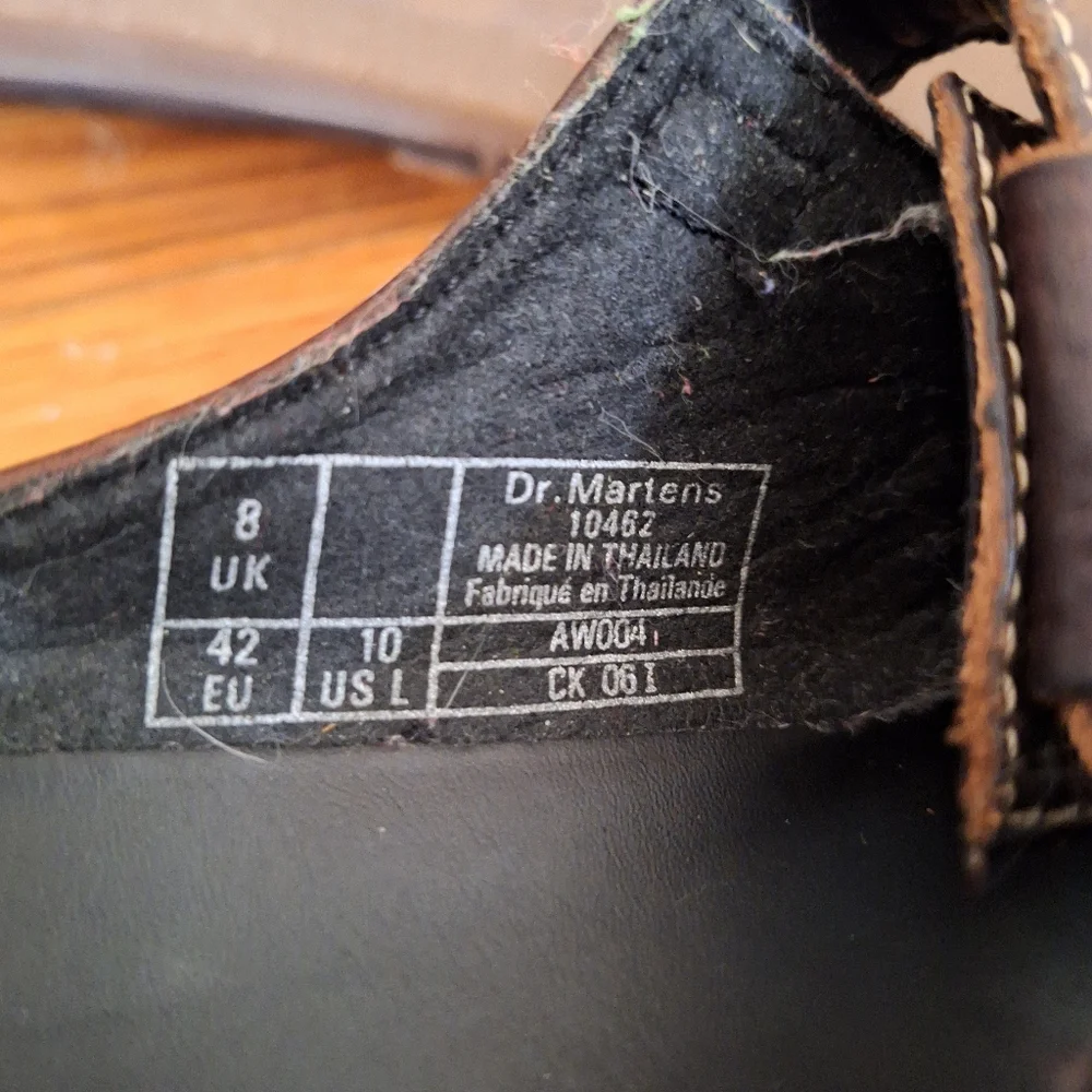 Womens Vintage Dr Martens Mary Jane Clog Brown Leather - Picture 4 of 4